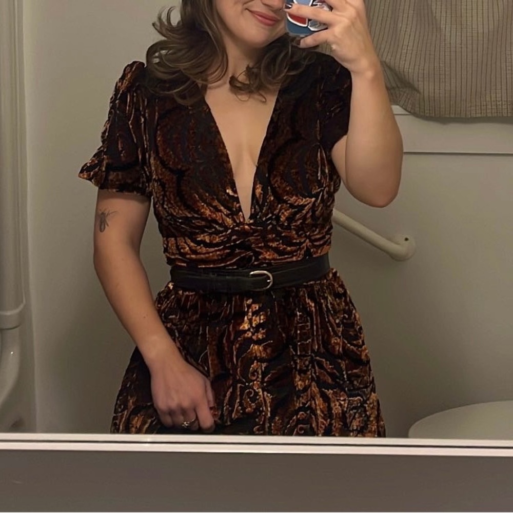 Anthropologie Velvet Dress - Picture 2 of 3